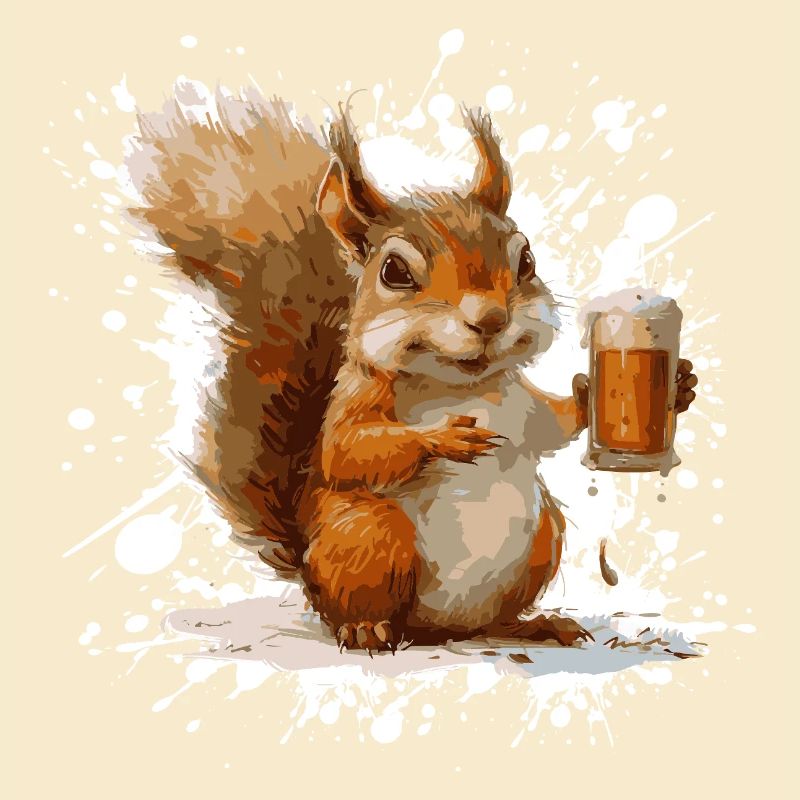Eichhörnchen Bier Lustig