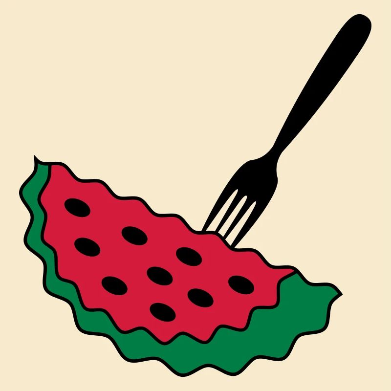 Melone mit Gabel