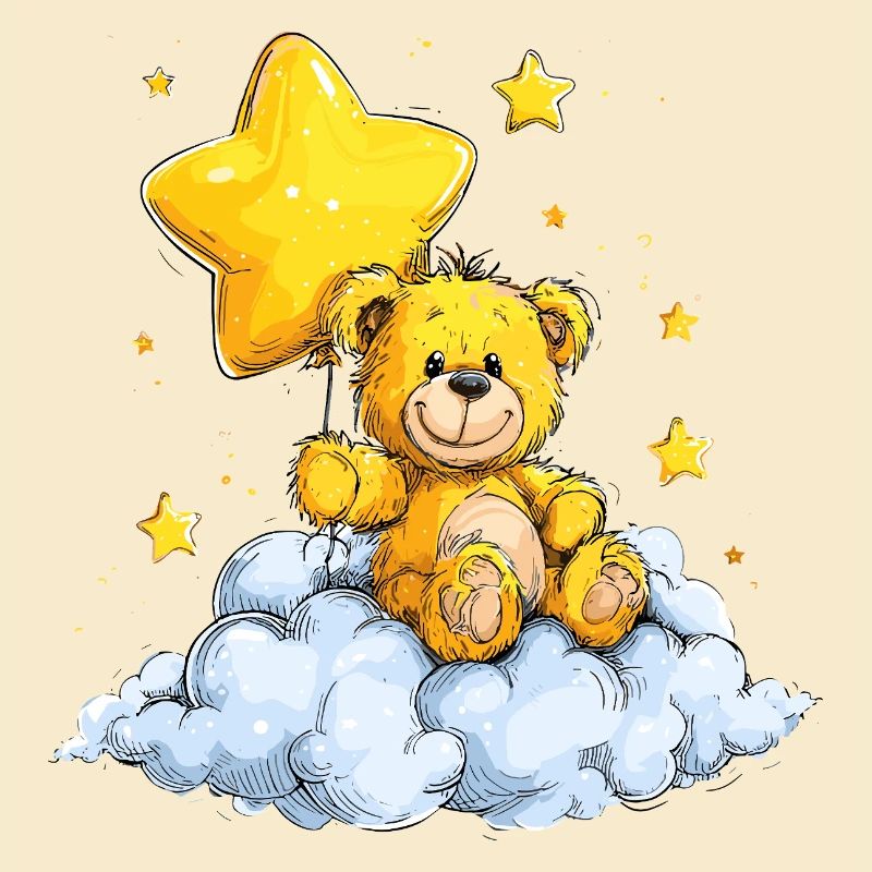 Star Bear on Cloud – Cuddle Dream