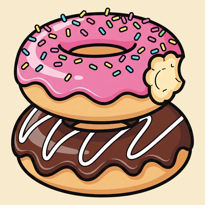 Sweet Stack Donuts Pop Art