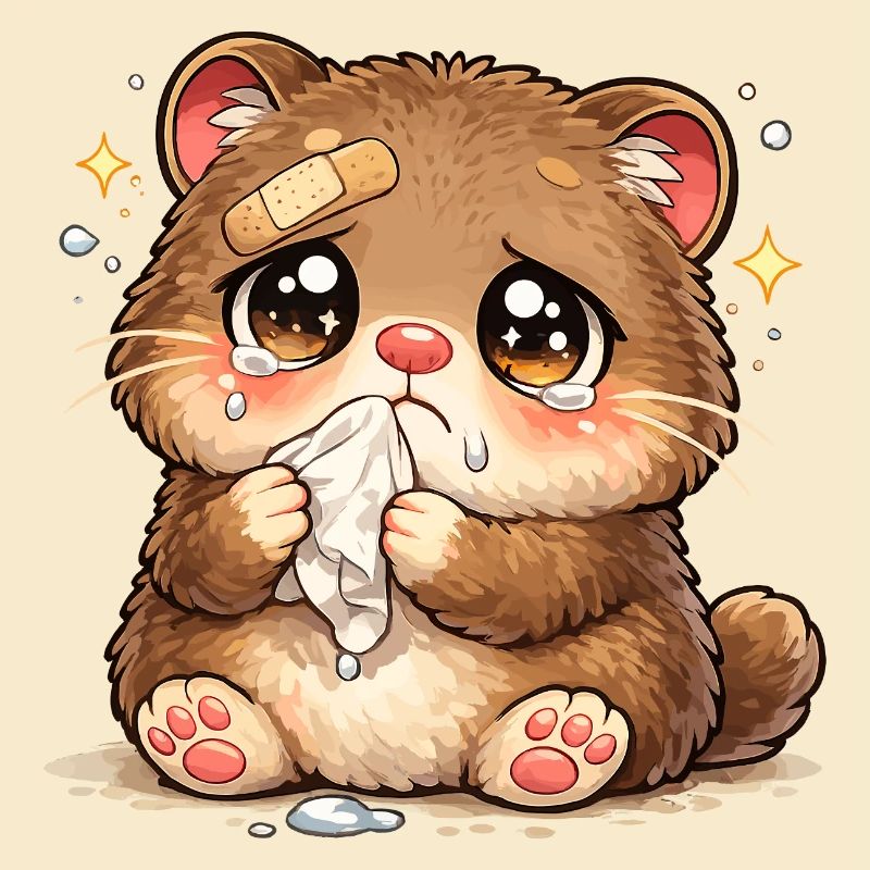 Consolation du ruban de larmes de chaton câlin