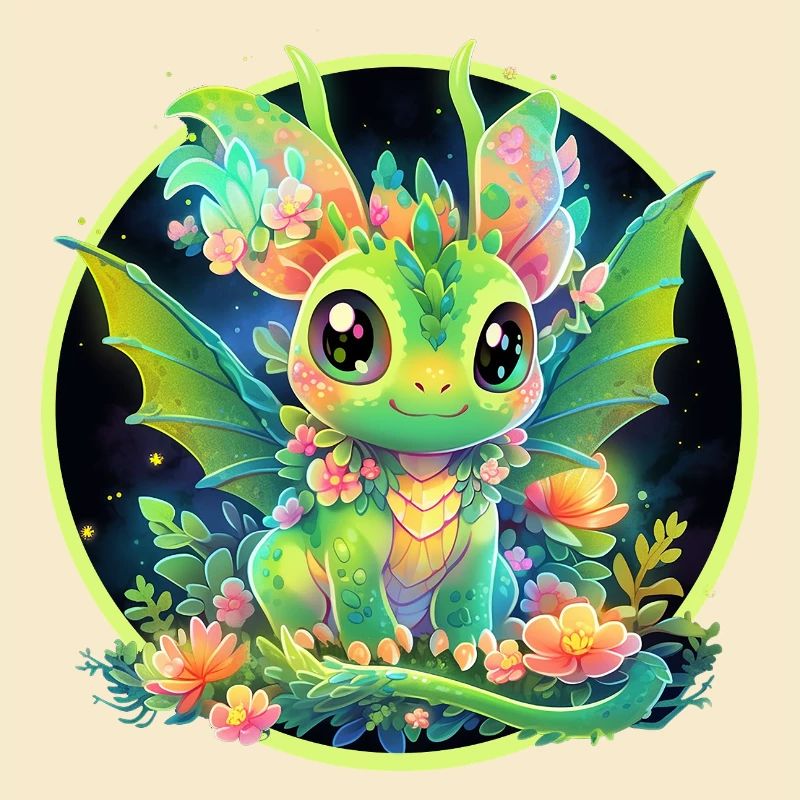 Dragon Vert du Cercle de Fleurs