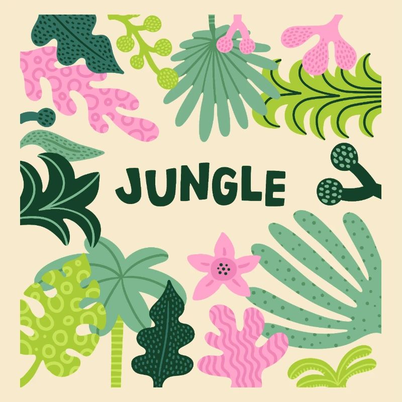 Jungle Tropical Leaves Pattern Nature Design
