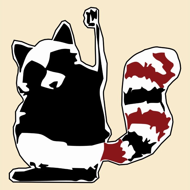 Poing fort dans le style du drapeau