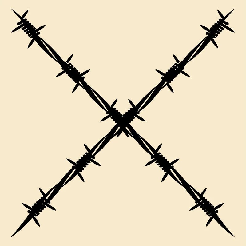 Stacheldraht gekreuzt