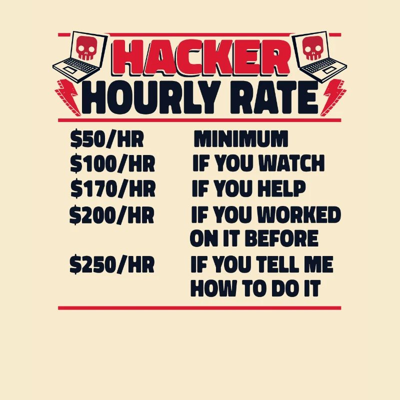 Hacker Hourly Rate Sniffer Social Engineering