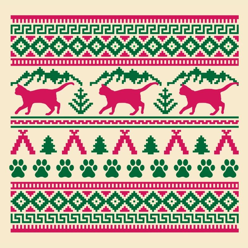 Weihnachtskatze Hässlicher Weihnachtspullover Geschenk