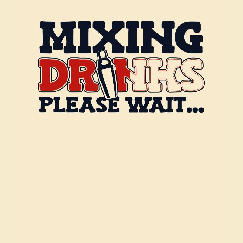 Mixing Drinks Please Wait Barmann Bartender