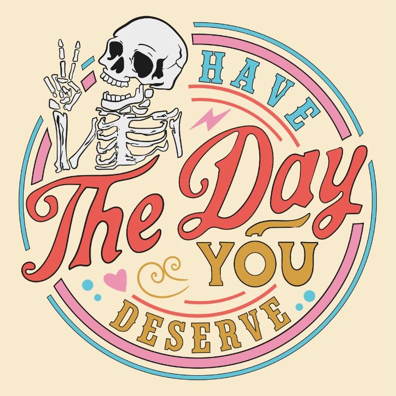 Skull with motivational message