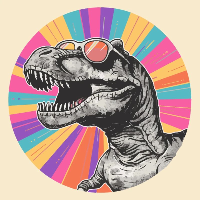 Dinosaur Comic with Sunglasses