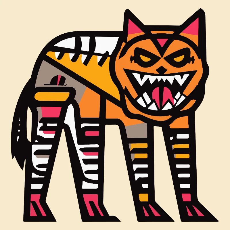 Wolf Halloween Comic Lustig