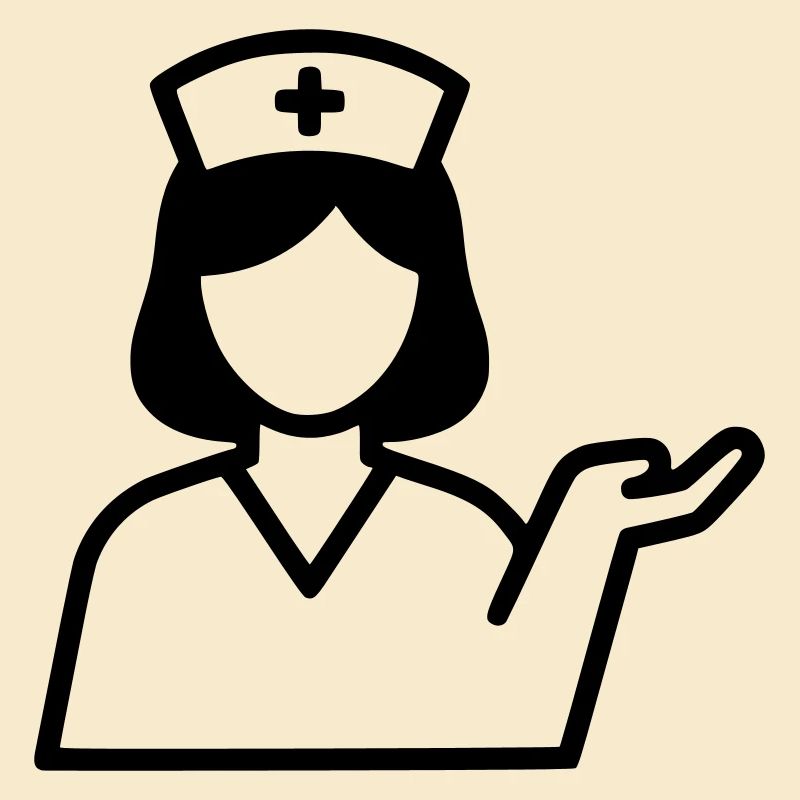Krankenschwester Symbol | Pflege mit Herz