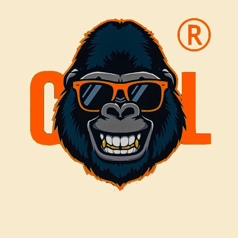 Gorilla with Orange Sunglasses