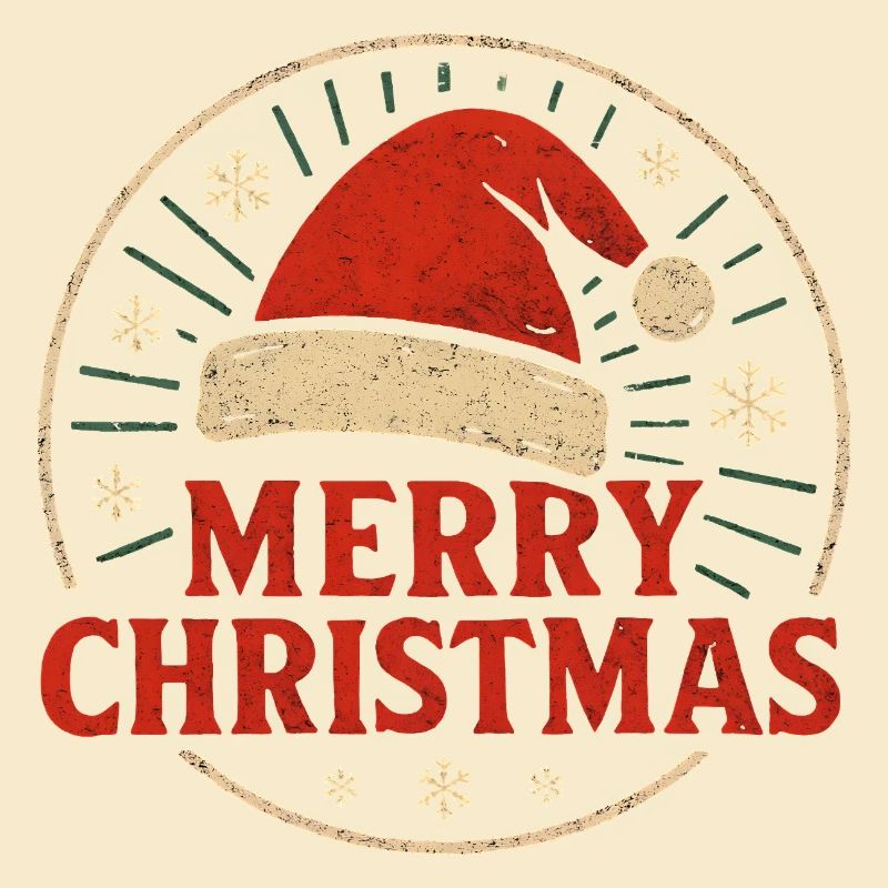 Vintage Weihnachtsmann im Weihnachtskreis