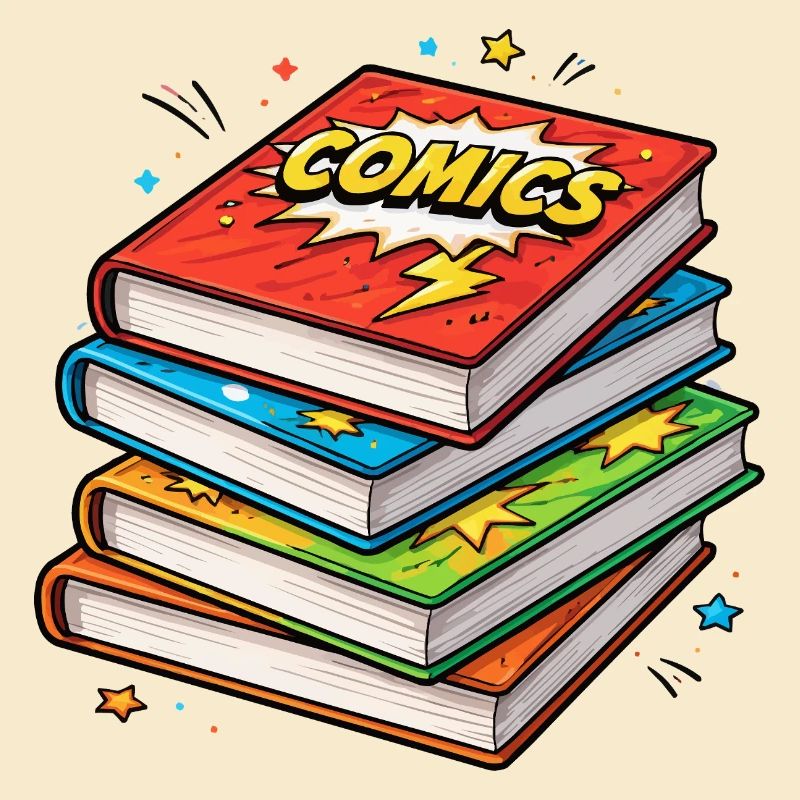 Comic-Stapel Bücher