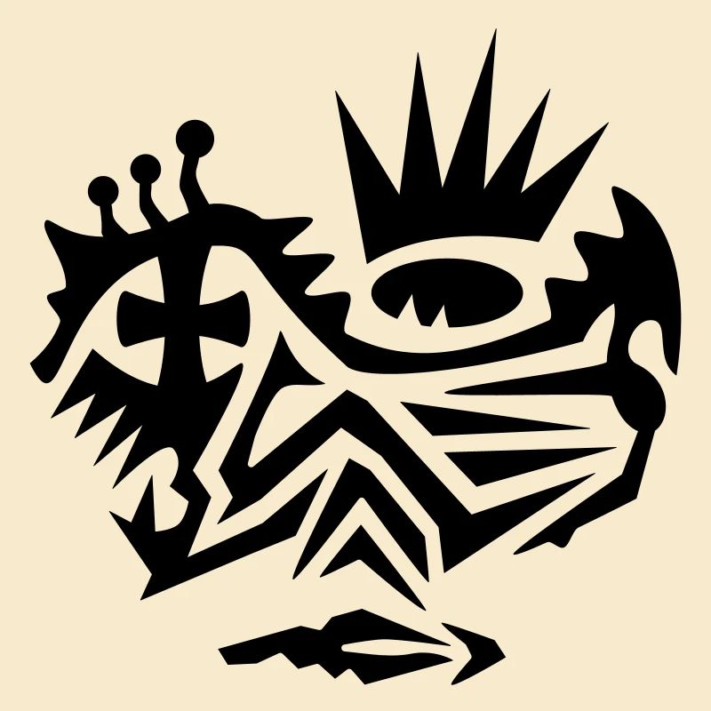 Gesicht Tattoo Tribal mit Kreuz