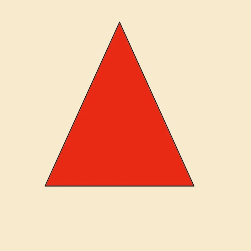 Red triangle on black