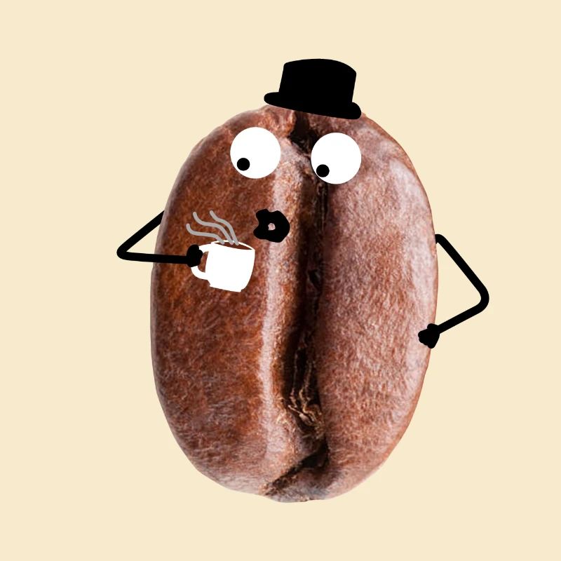 Kaffeebohne mit Gesicht