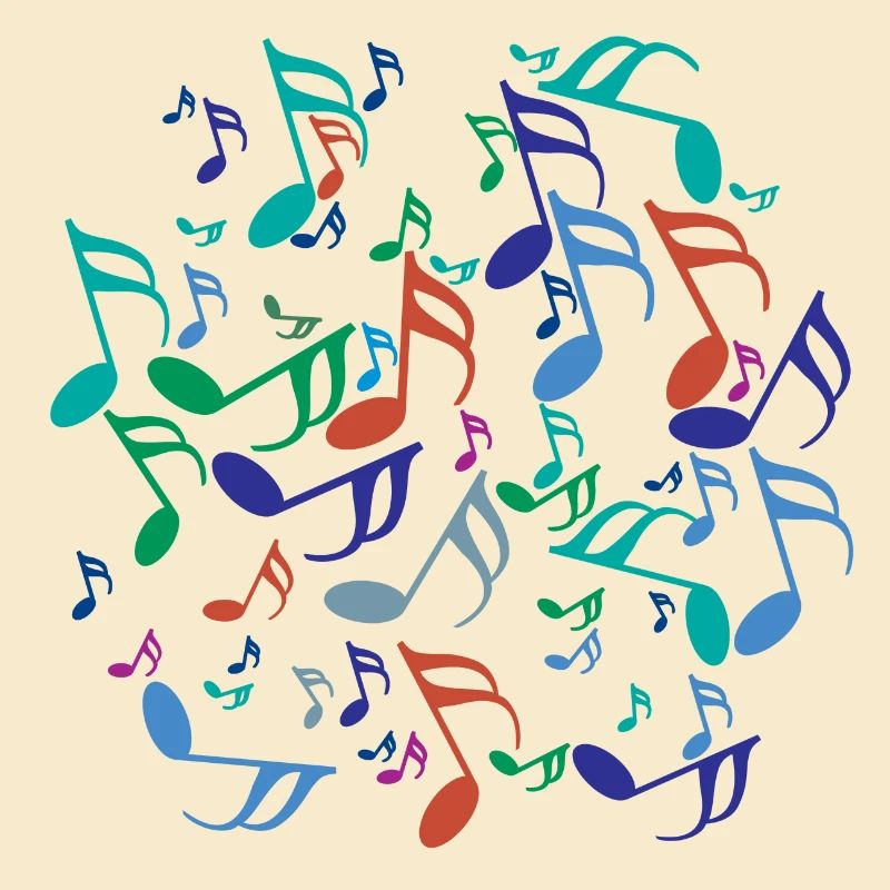 Bunte Musiknoten