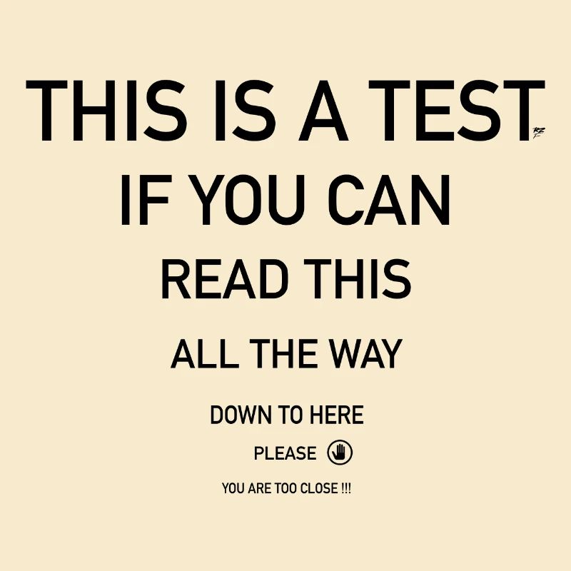 Test des yeux drôle