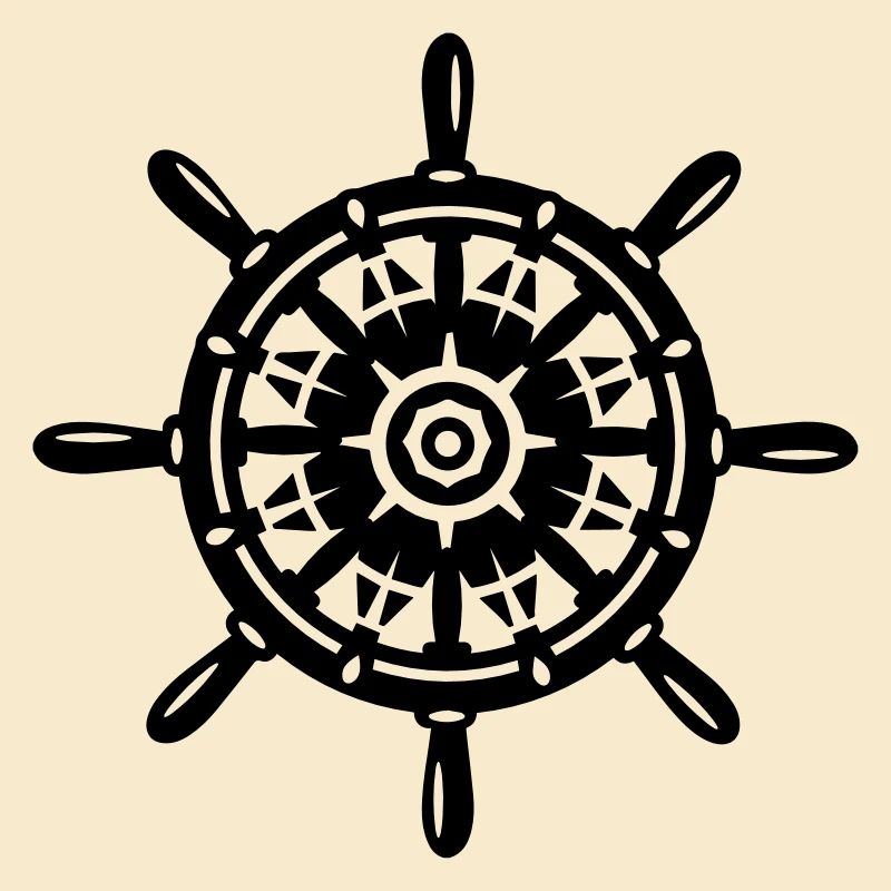 Une roue de bateau
