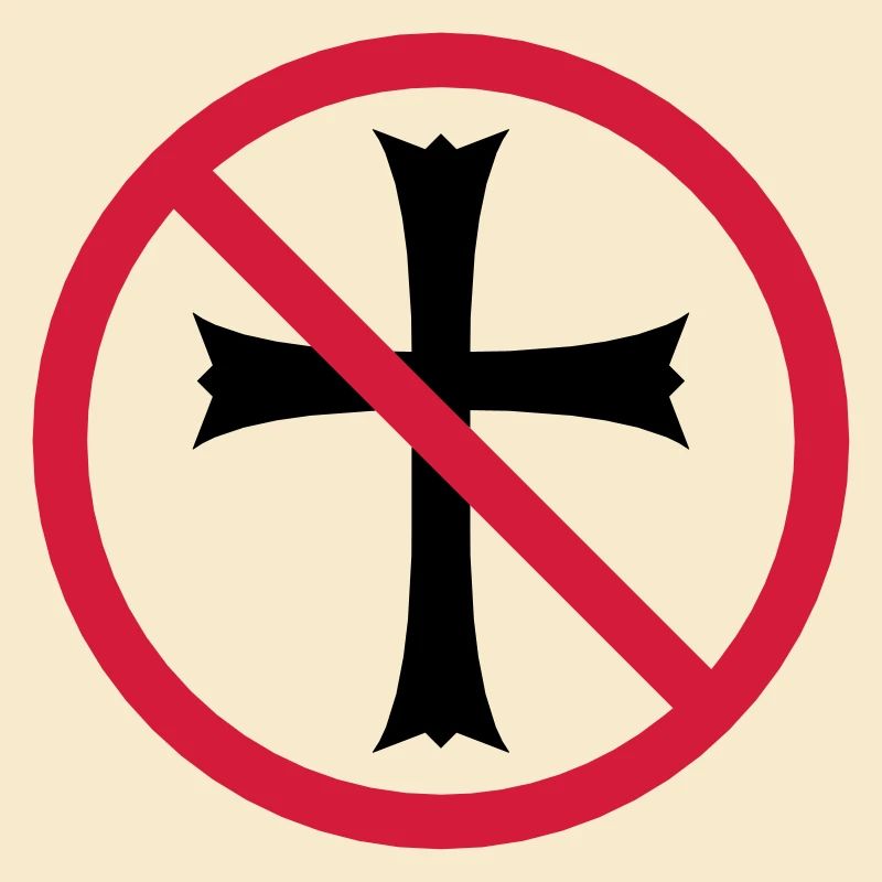 zone de bouclier interdite, aucun symbole d'église ne traverse Jésus