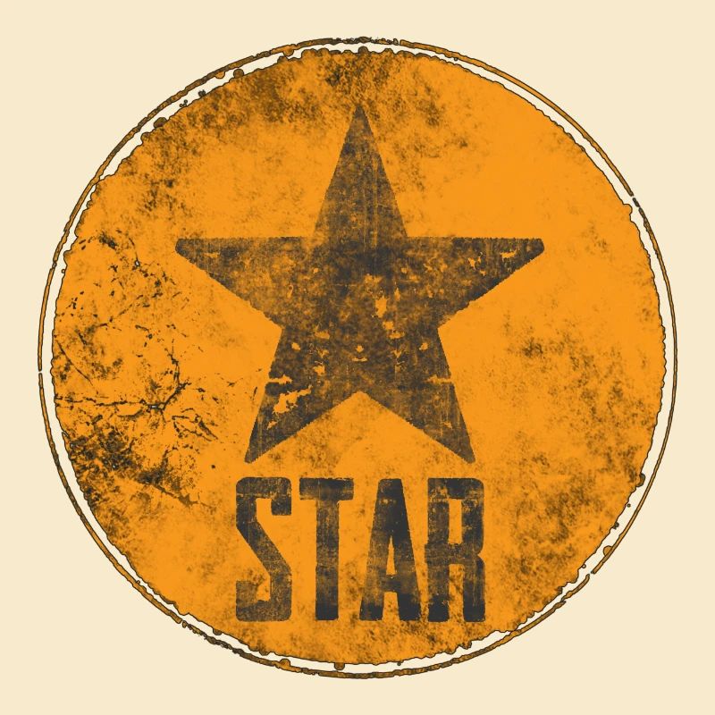 Rustic star with "STAR" motif