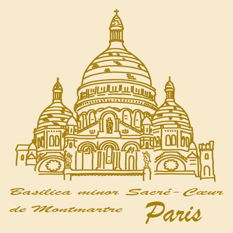 Horizon du Sacré-Cœur de Paris, dessin à la main