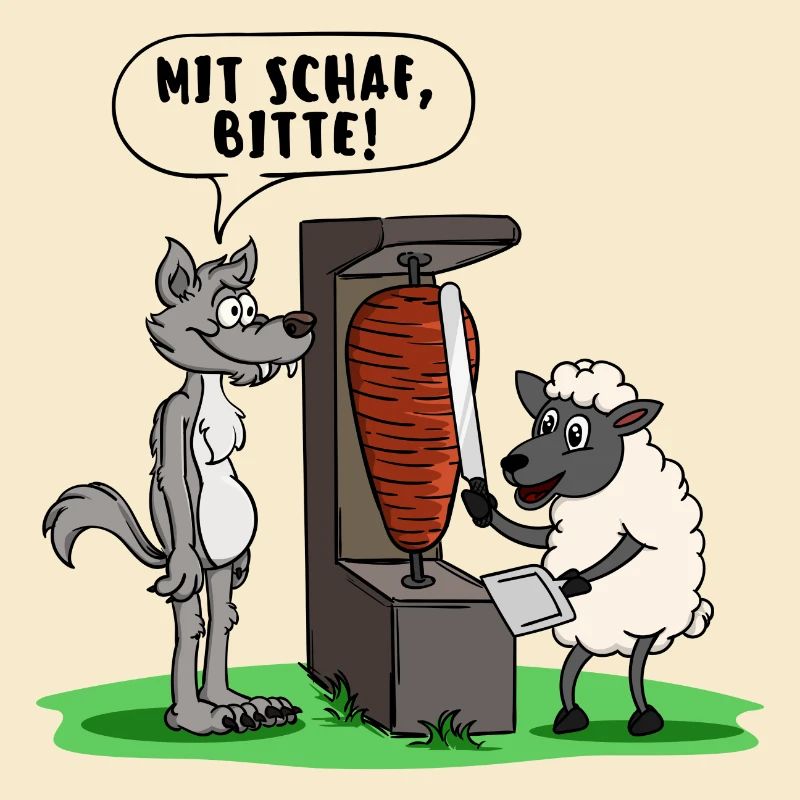 Kebab Kebap Schaf Lamm Sprüche Lustig Döner Essen