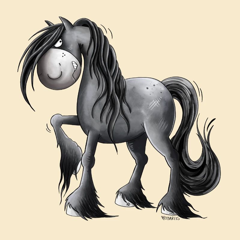 Cheval Grumpy I Bande Dessinée Pour Cavalier