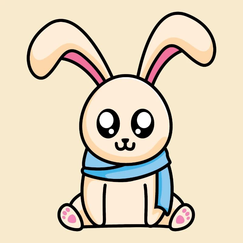 Hase mit Schal