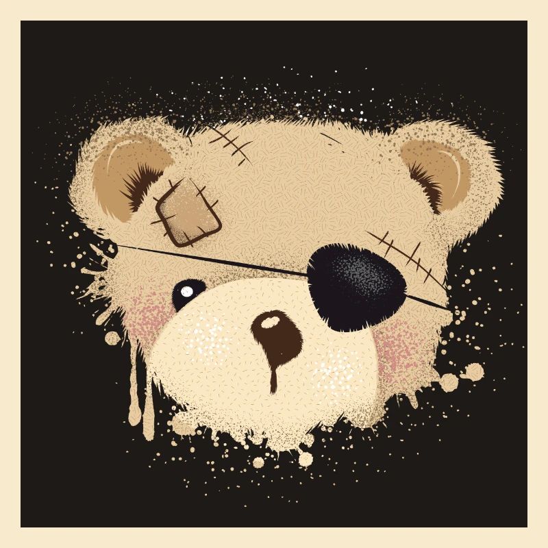 graffiti en peluche pirate avec cache-oeil