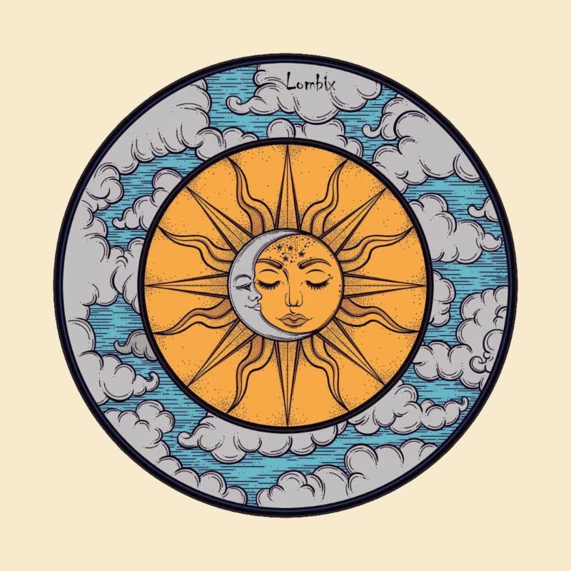Sun and Moon in the Clouds