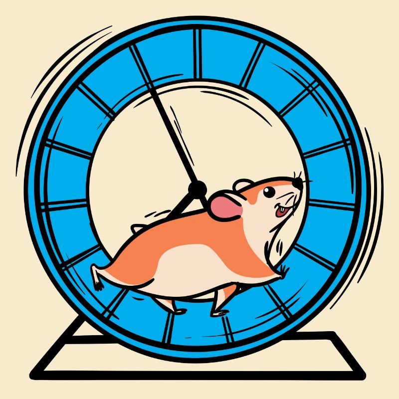 Hamster roue en cours d'exécution sprint jogging entraînement drôle