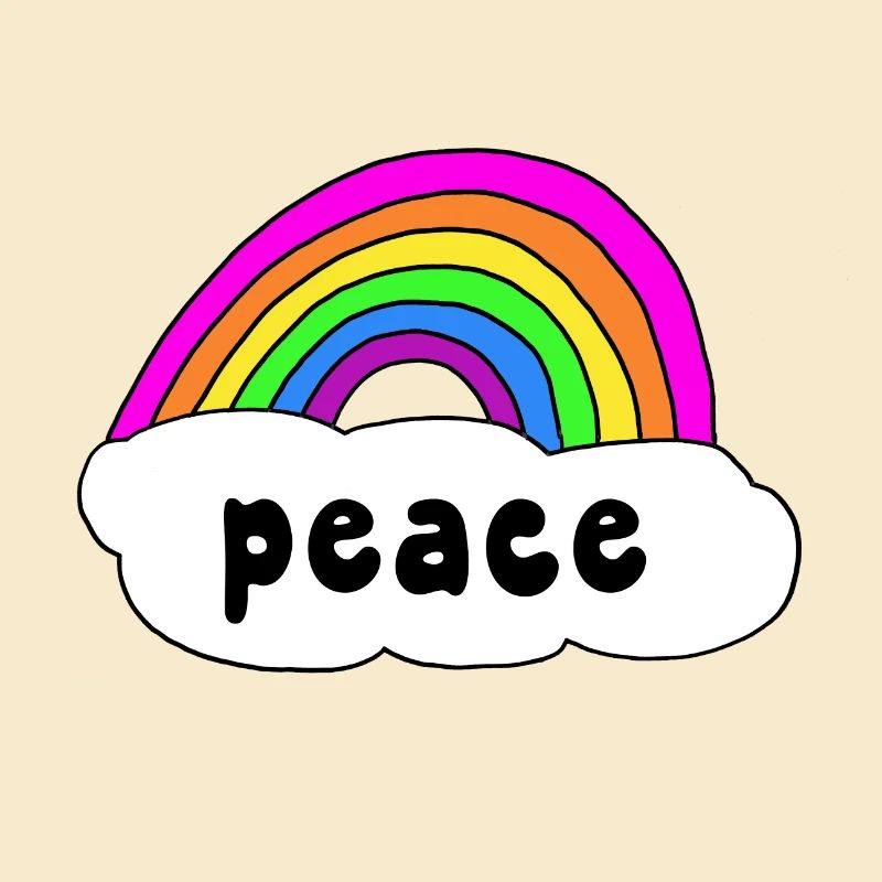 Peace Peace rainbow cloud