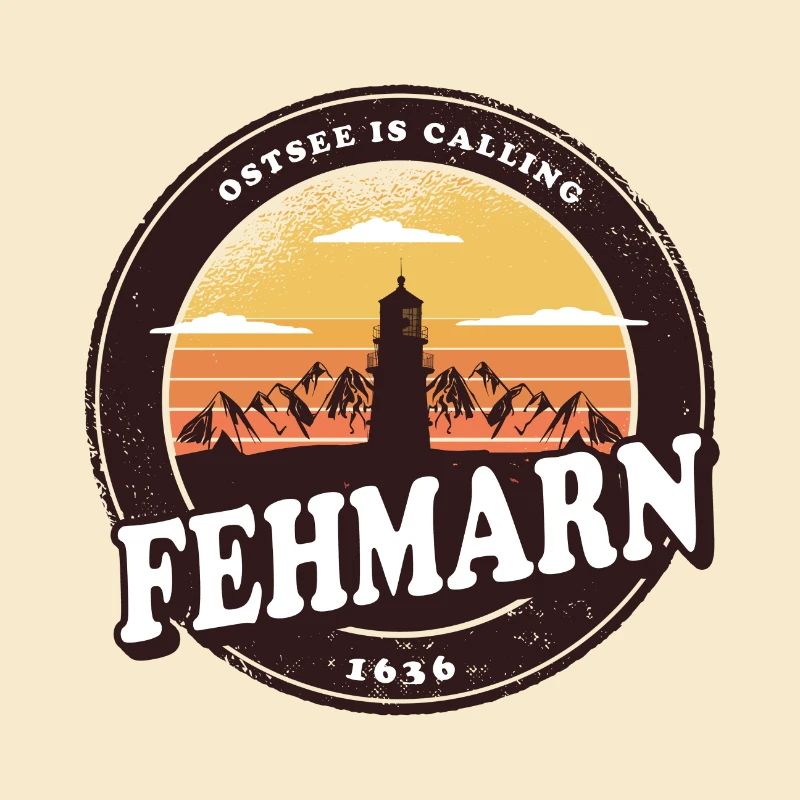 Fehmarn Vintage Leuchtturm Design