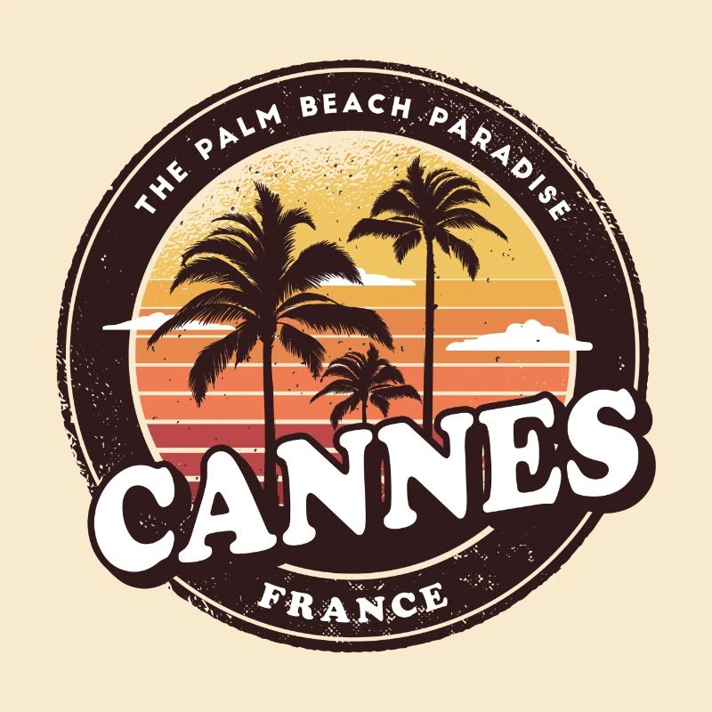 Cannes Frankreich Vintage Beach Design / Geschenk