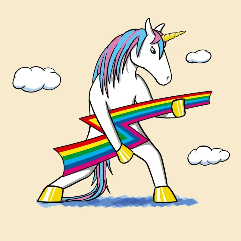 Rainbow Rock – Einhorn mit Regenbogenblitz