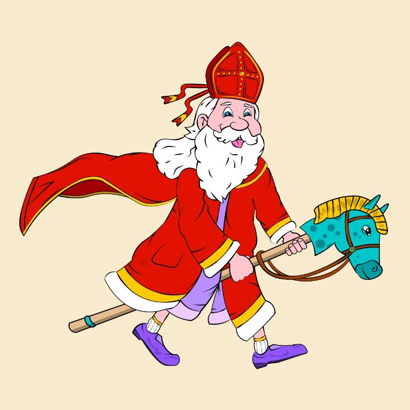 Saint-Nicolas sur le cheval de loisir jouet