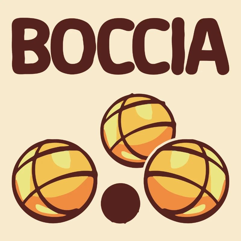 Bocciaspieler Bekleidung mit Boccia Kugeln Boccia