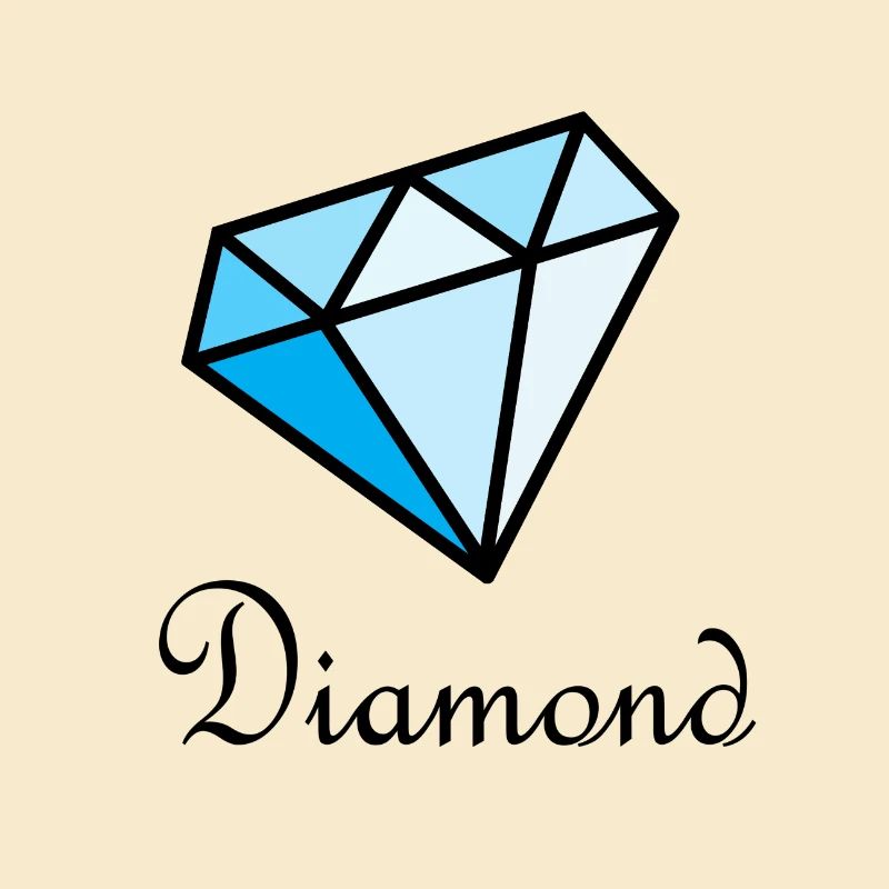 Blue Geometric Diamond