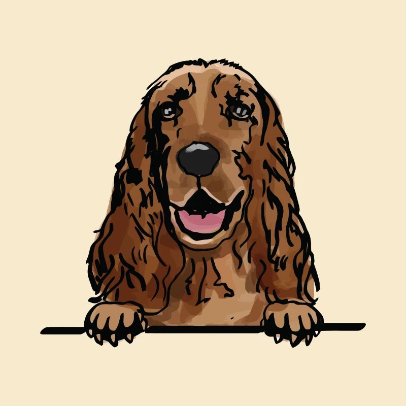 Irish Setter Dog for Peeking Dog Lovers