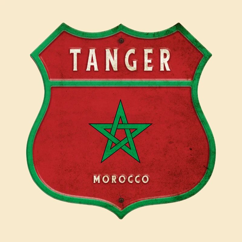 Tanger Marokko Wappen Flaggen Design