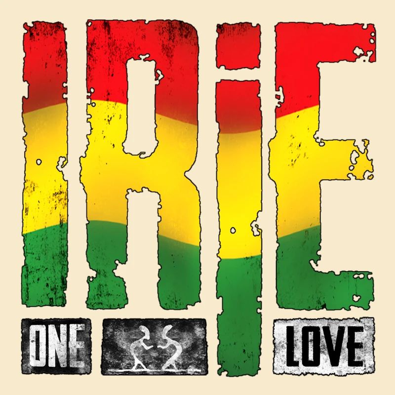 Design reggae vibrant aux couleurs de l’arc-en-ciel