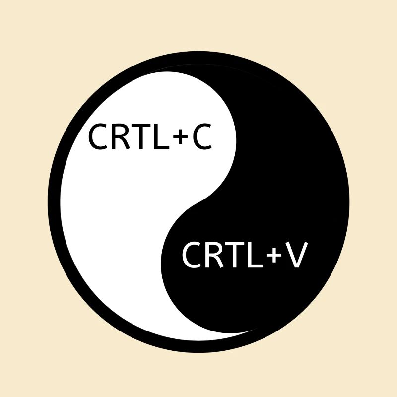Yin and Yang Computer Keyboard Art