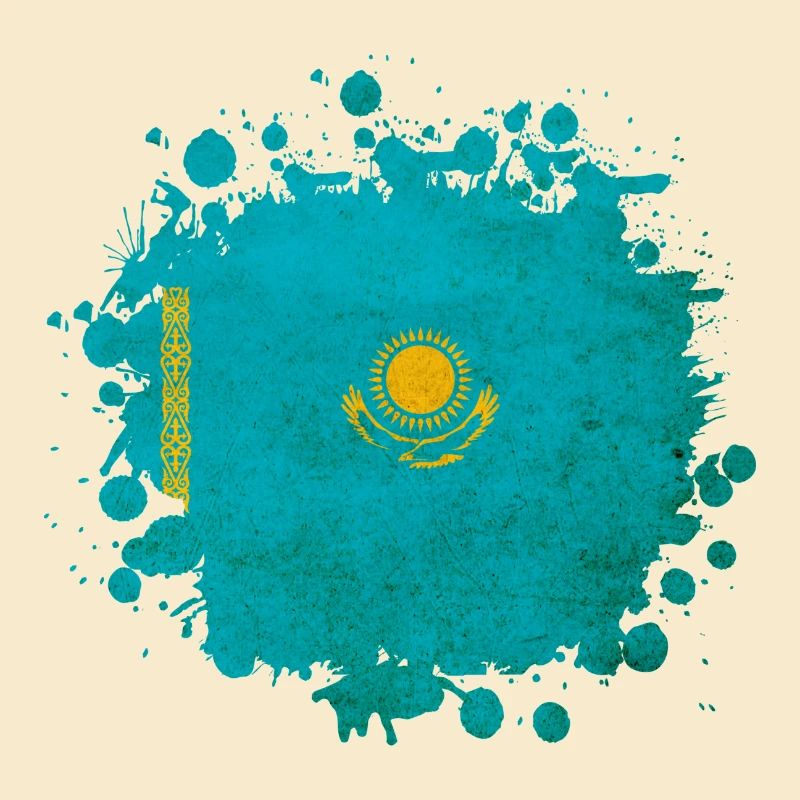 Kazakhstan vintage flag
