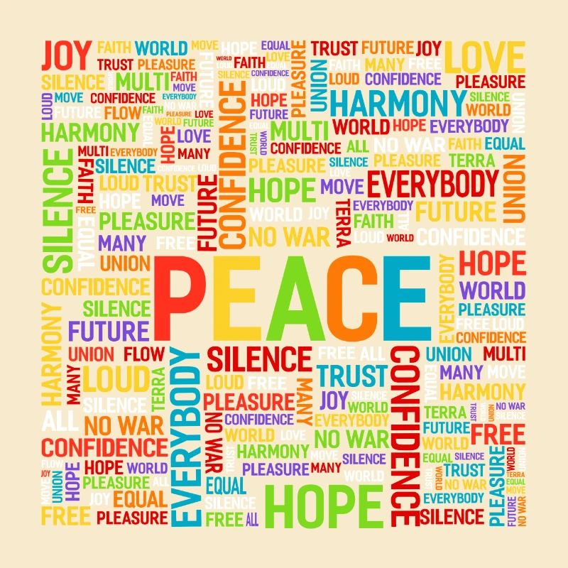 Peace Word Cloud – Hope & Harmony