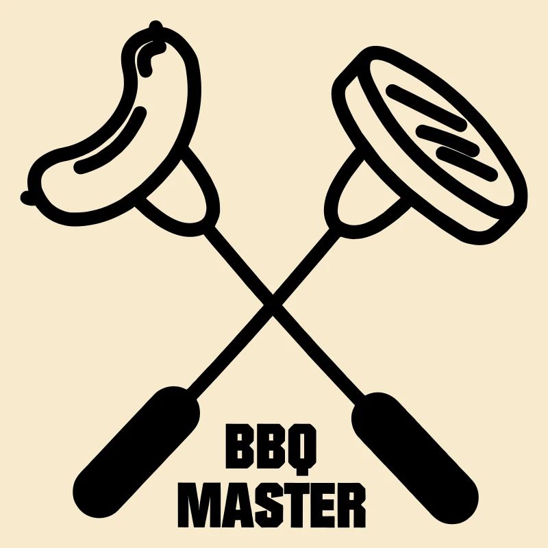 BBQ master avec deux fourchettes croisées