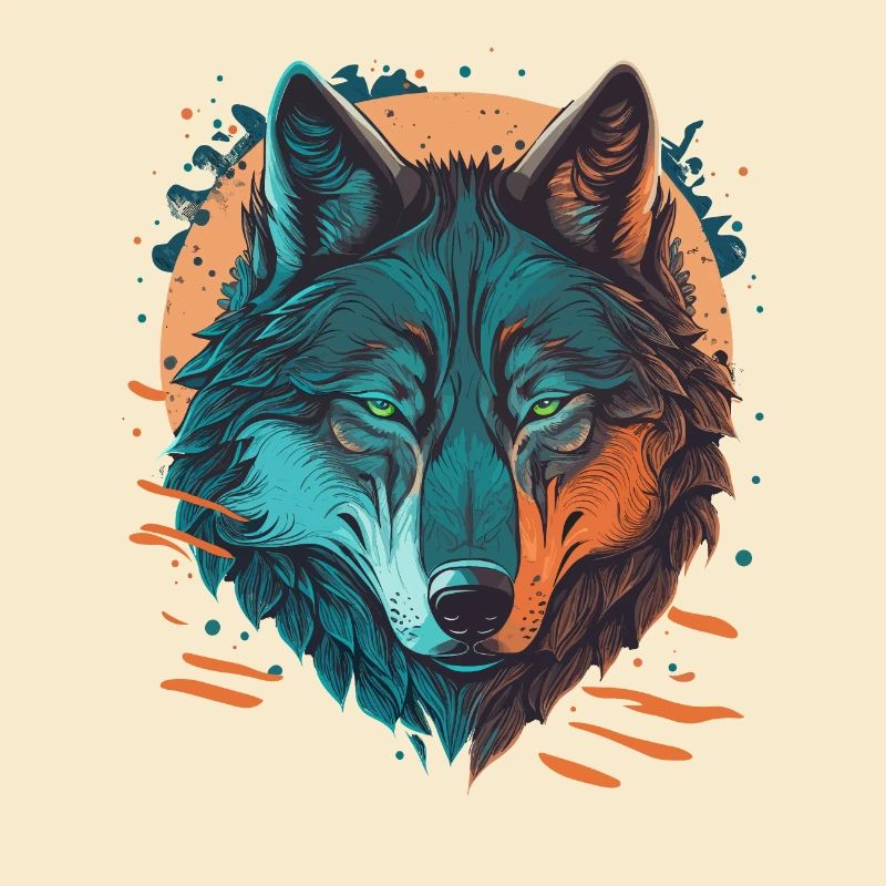 Erstaunliches Design eines Wolfes