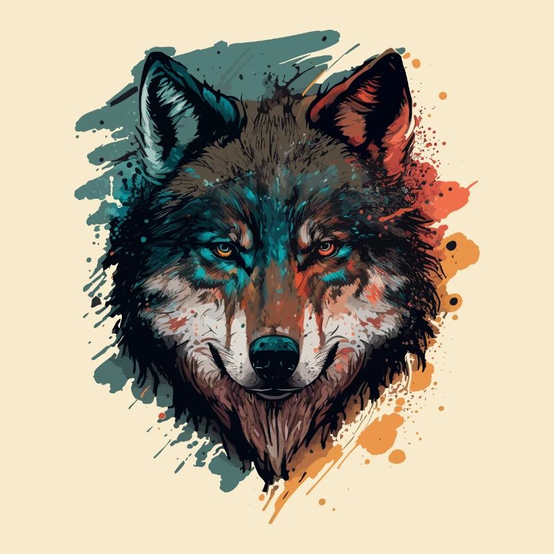 Erstaunliches Design eines Wolfes